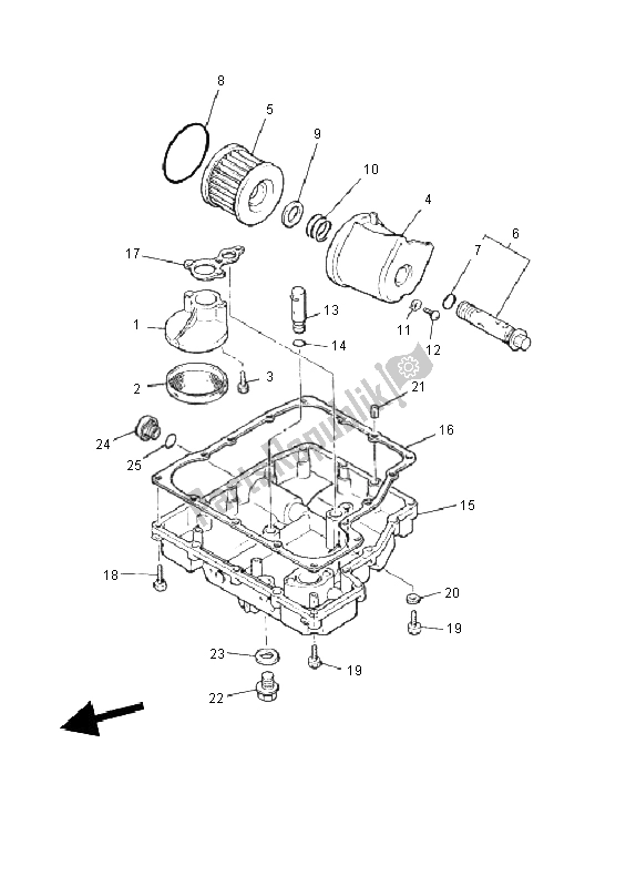 Tutte le parti per il Filtro Olio del Yamaha XJR 1300 2011