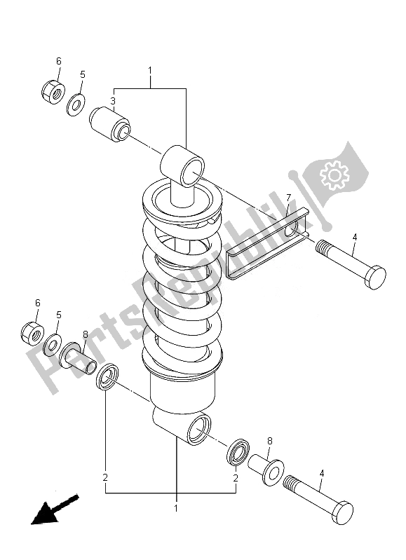 All parts for the Rear Suspension of the Yamaha XJ 6N 600 2014