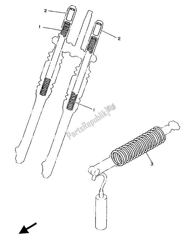 Wszystkie części do Alternatywny (podwozie 1) Yamaha YZ 80 1989