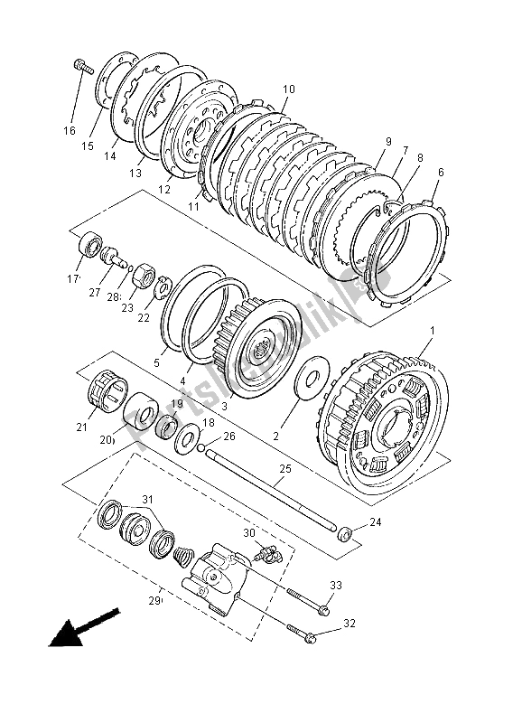 Tutte le parti per il Frizione del Yamaha XJR 1300 SP 2000