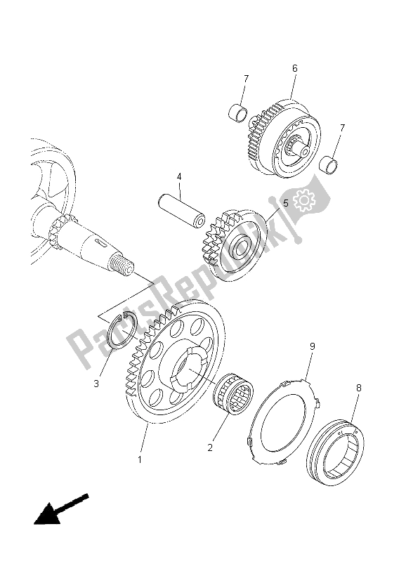 Todas las partes para Embrague De Arranque de Yamaha WR 250R 2012