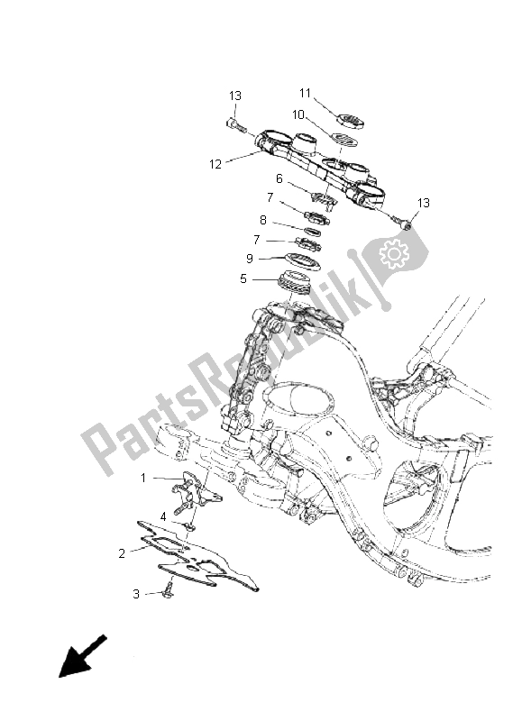 Wszystkie części do Sterowniczy Yamaha XP 500 T MAX 2009