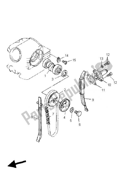 All parts for the Camshaft & Chain of the Yamaha YFM 125 Grizzly 2010