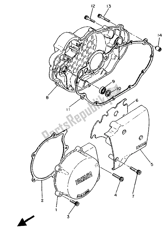 Tutte le parti per il Coperchio Del Carter 1 del Yamaha SR 500 1993