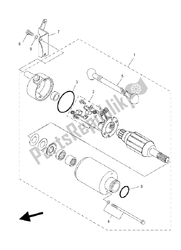 All parts for the Starting Motor of the Yamaha YFM 250 Bruin 2006