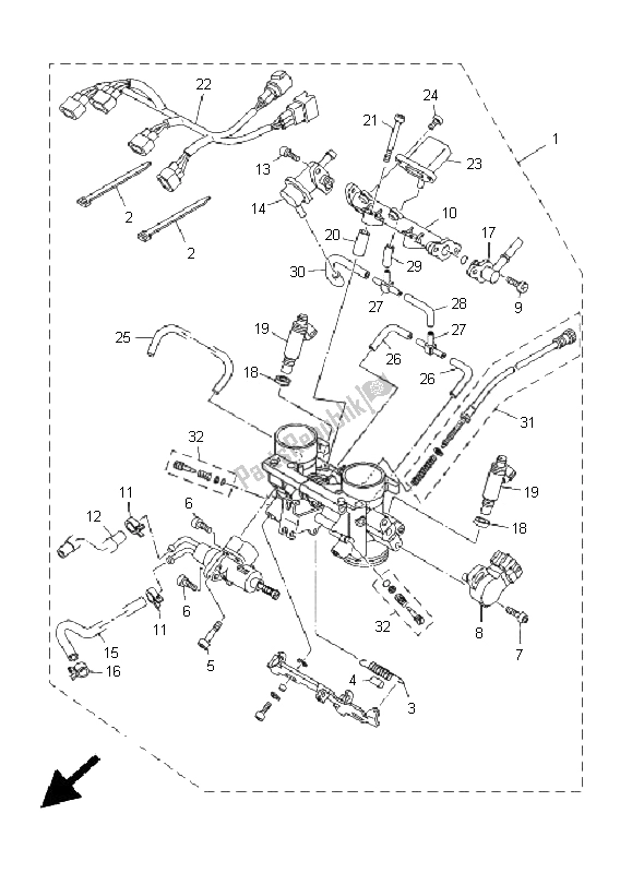 Todas las partes para Ingesta 2 de Yamaha TDM 900 2005