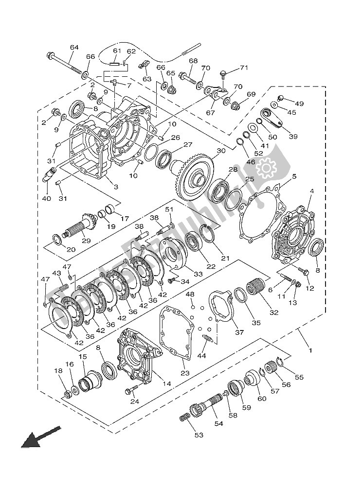 All parts for the Drive Shaft of the Yamaha YXE 700 ES 2016