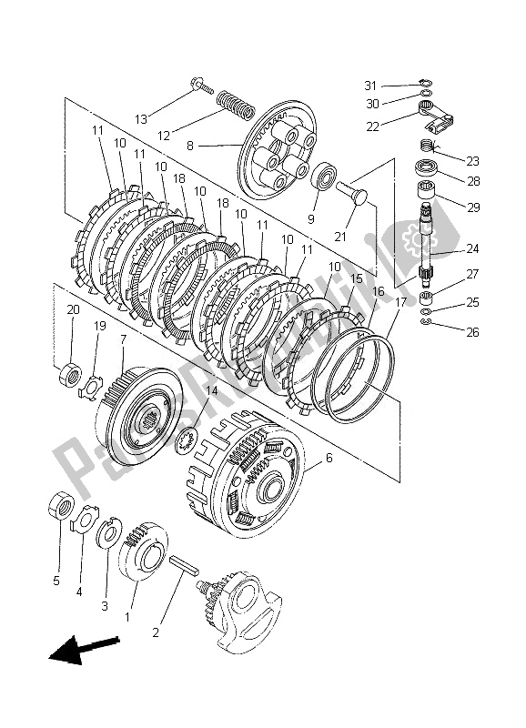 Toutes les pièces pour le Embrayage du Yamaha XT 660R 2010