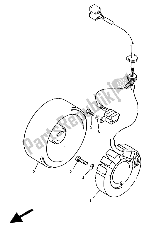 Toutes les pièces pour le Générateur du Yamaha TRX 850 1996