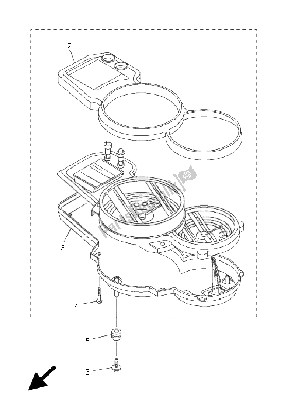 All parts for the Meter of the Yamaha FJR 1300A 2011