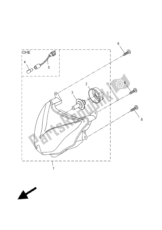 Alle onderdelen voor de Koplamp van de Yamaha NS 50N 2014