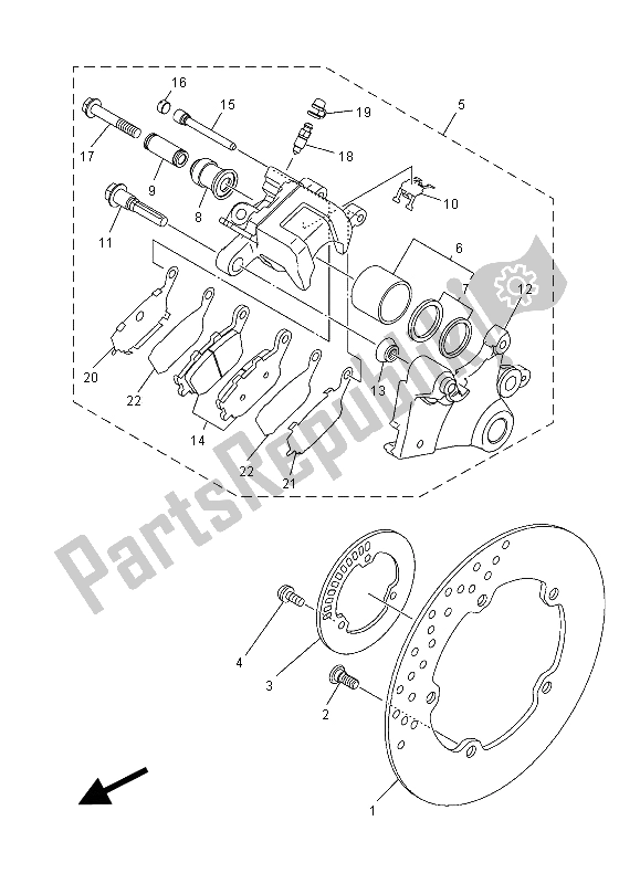 Wszystkie części do Zacisk Hamulca Tylnego Yamaha MT 09 Tracer ABS 900 2015
