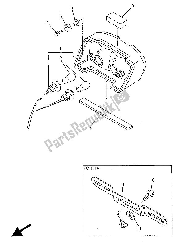 Tutte le parti per il Fanale Posteriore del Yamaha YZF 1000R Thunderace 1997