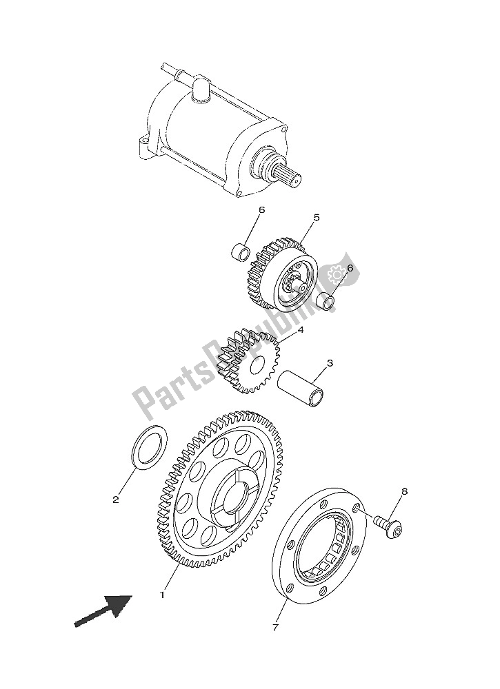 Todas las partes para Embrague De Arranque de Yamaha YXM 700E 2016