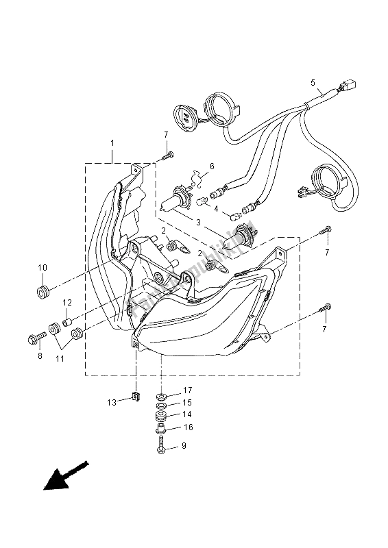 Toutes les pièces pour le Phare du Yamaha YP 250R 2015