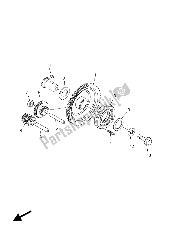 Wszystkie części do Rozrusznik Yamaha XVS 950 CR 2015