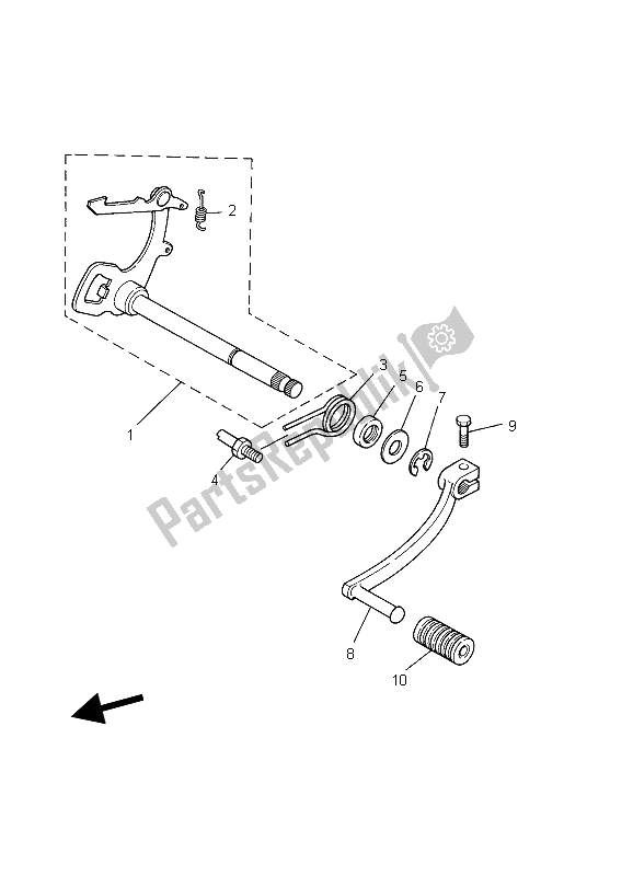 All parts for the Shift Shaft of the Yamaha PW 80 2006