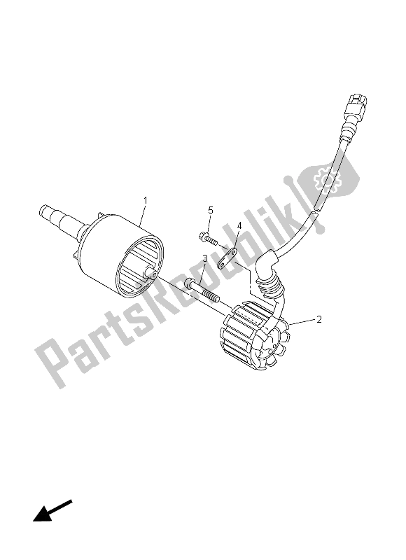 All parts for the Generator of the Yamaha FZ8 SA 800 2015