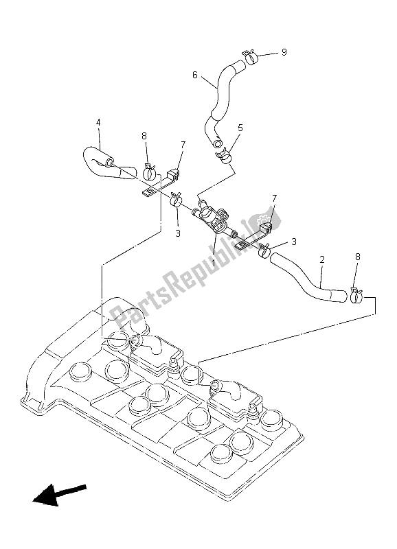 Todas as partes de Sistema De Indução De Ar do Yamaha XJ6 SY 600 2009