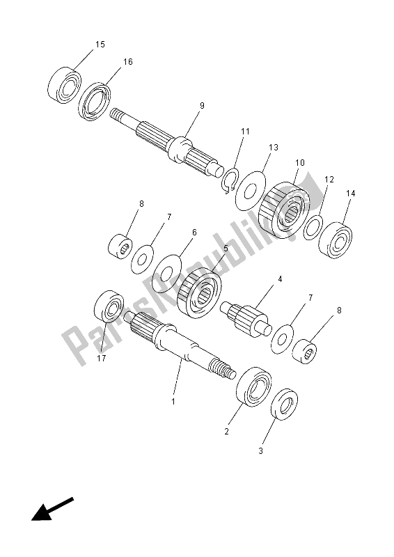 All parts for the Transmission of the Yamaha YP 250R X MAX Sport 2012