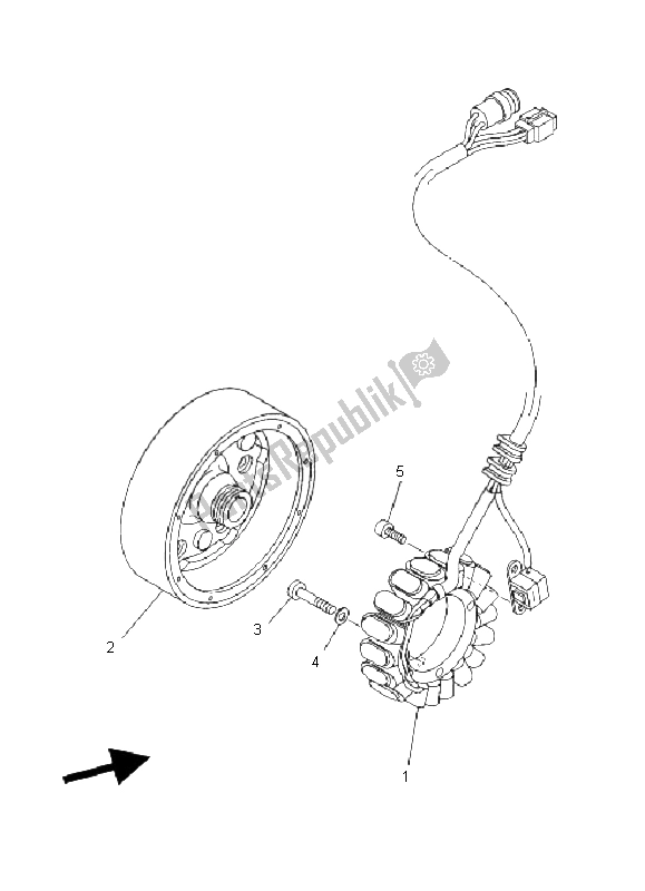 Toutes les pièces pour le Générateur du Yamaha YXR 660 FA Rhino 2004