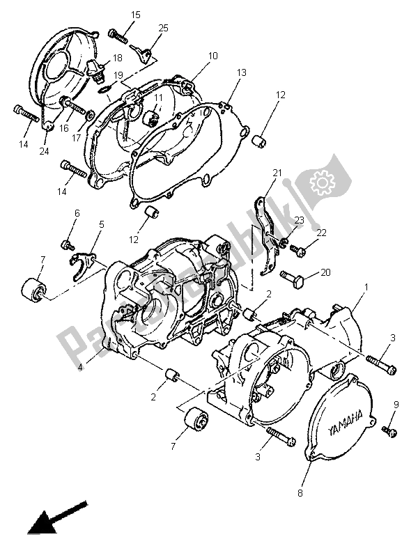 Alle onderdelen voor de Carter van de Yamaha PW 50 1999