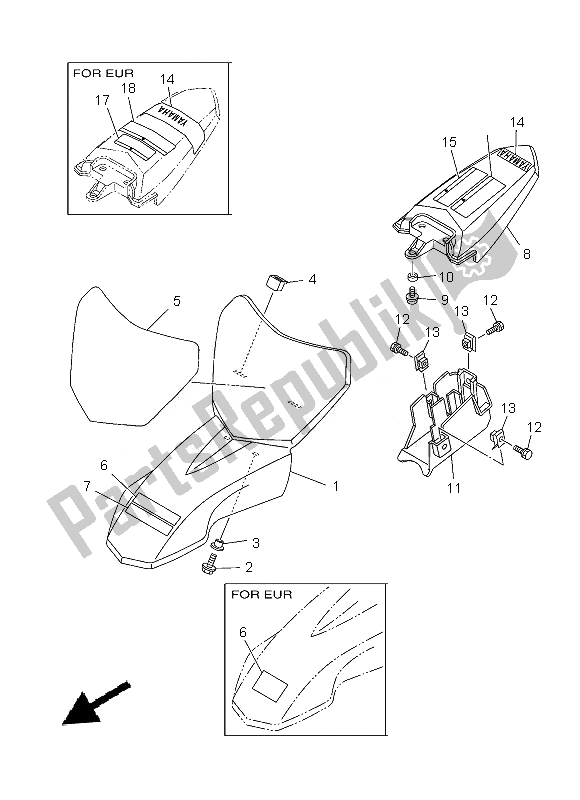 Todas las partes para Defensa de Yamaha TT R 50E 2013