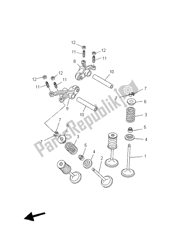 Tutte le parti per il Valvola del Yamaha XT 660X 2006