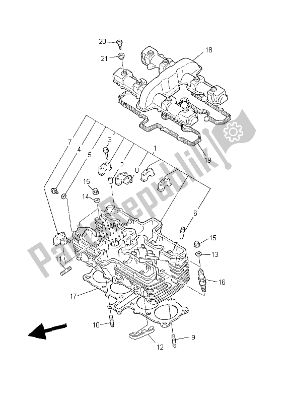 Todas las partes para Cabeza De Cilindro de Yamaha XJR 1300 2002