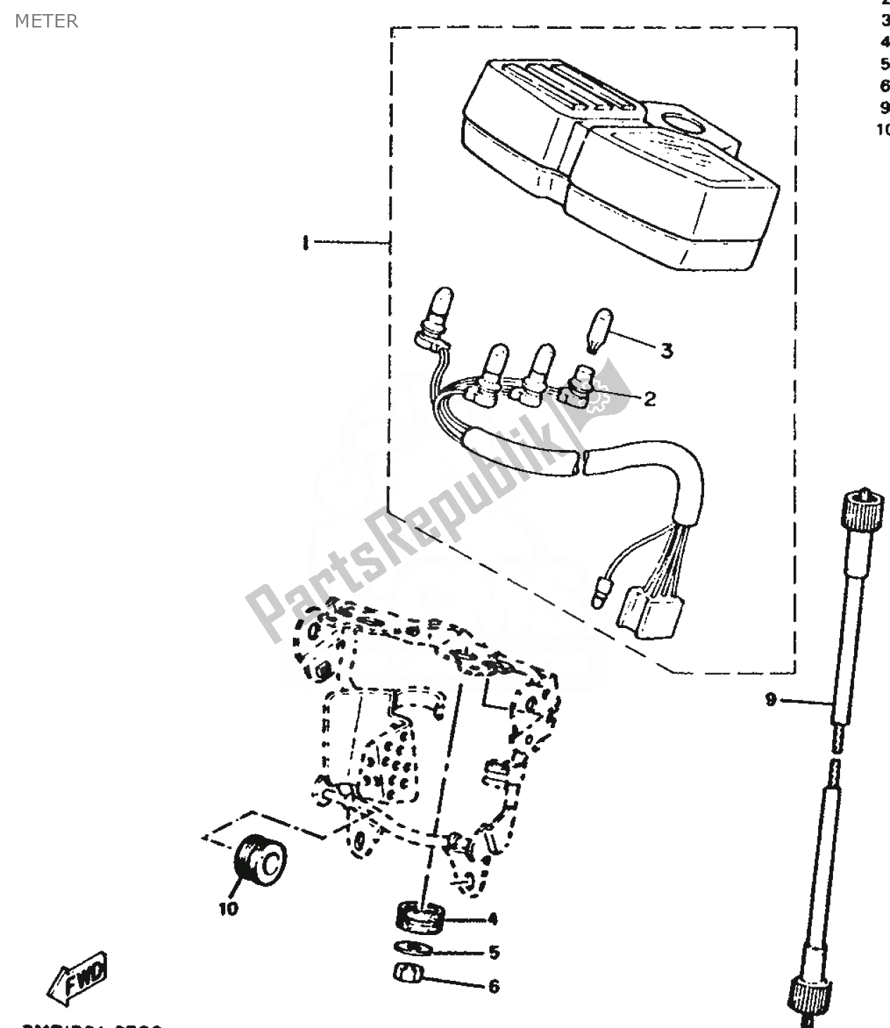 Tutte le parti per il Metro del Yamaha DT 50 1989