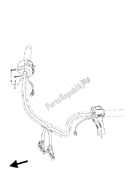 Todas las partes para Interruptor De Palanca Y Palanca de Yamaha XV 1900A 2011