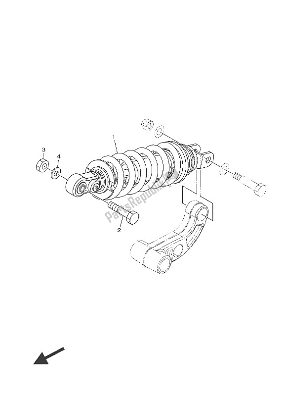 Wszystkie części do Tylne Zawieszenie Yamaha MT 09A 900 2016