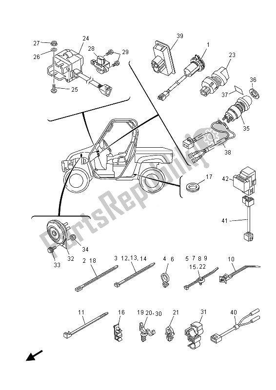 Wszystkie części do Elektryczny 2 Yamaha YXR 700 Fspd Rhino 2013