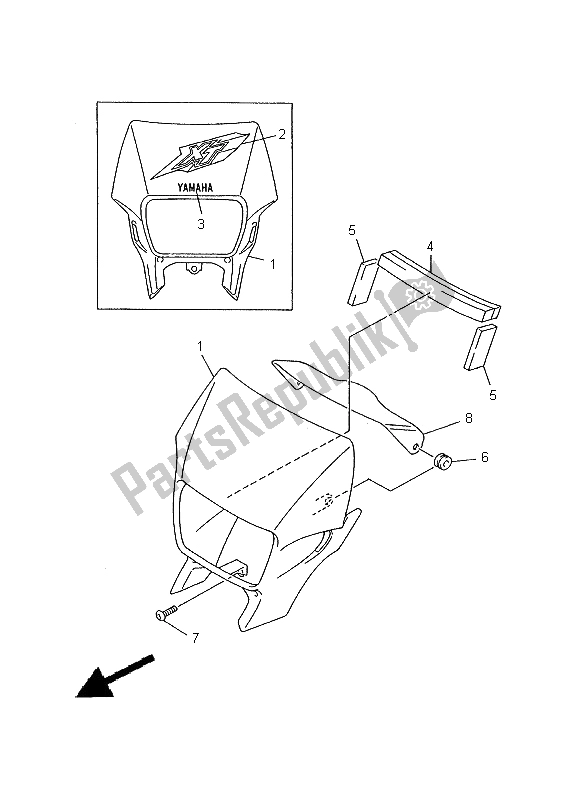 Todas las partes para Carenado 1 de Yamaha XT 600E 2000