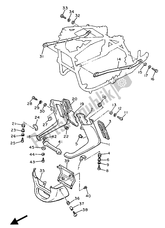 Toutes les pièces pour le Capot 3 du Yamaha XVZ 13 TD Venture Royal 1300 1990