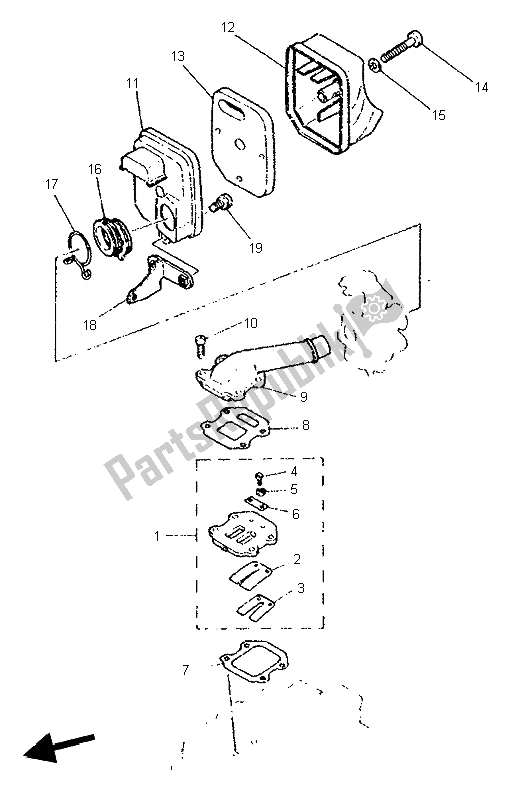All parts for the Intake of the Yamaha PW 50 1996