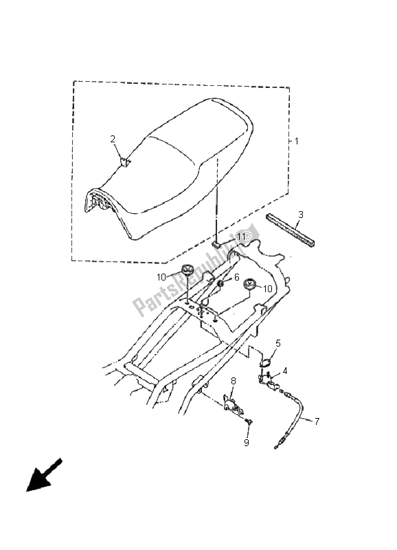 Todas las partes para Asiento de Yamaha XJ 600S Diversion 2001