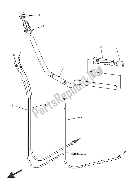 Toutes les pièces pour le Poignée Et Câble De Direction du Yamaha XJ6S 600 2016