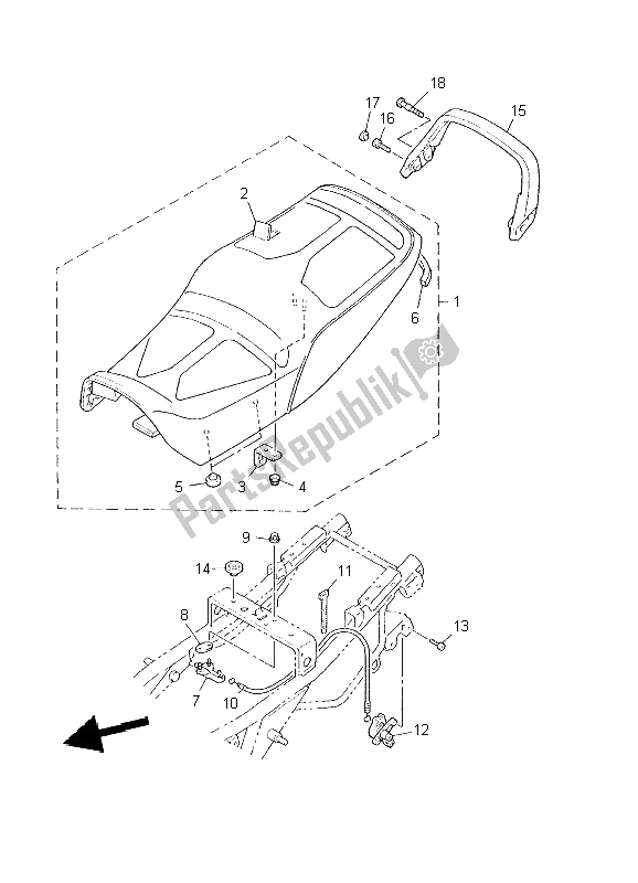 Todas las partes para Asiento de Yamaha XJR 1300 2002