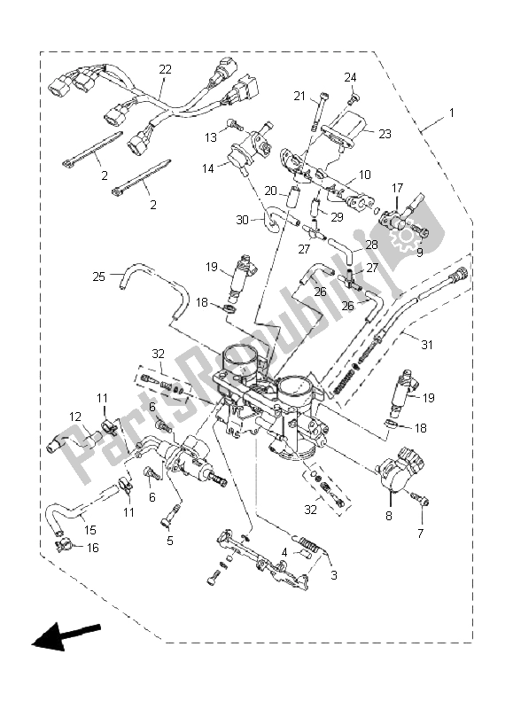 Toutes les pièces pour le Admission 2 du Yamaha TDM 900 2008