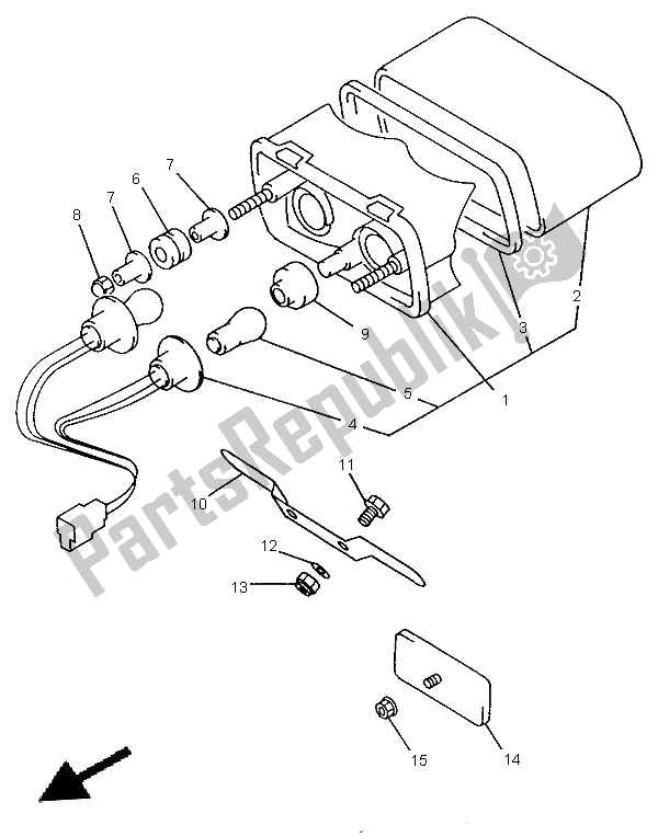 Todas las partes para Luz De La Cola de Yamaha TRX 850 1996