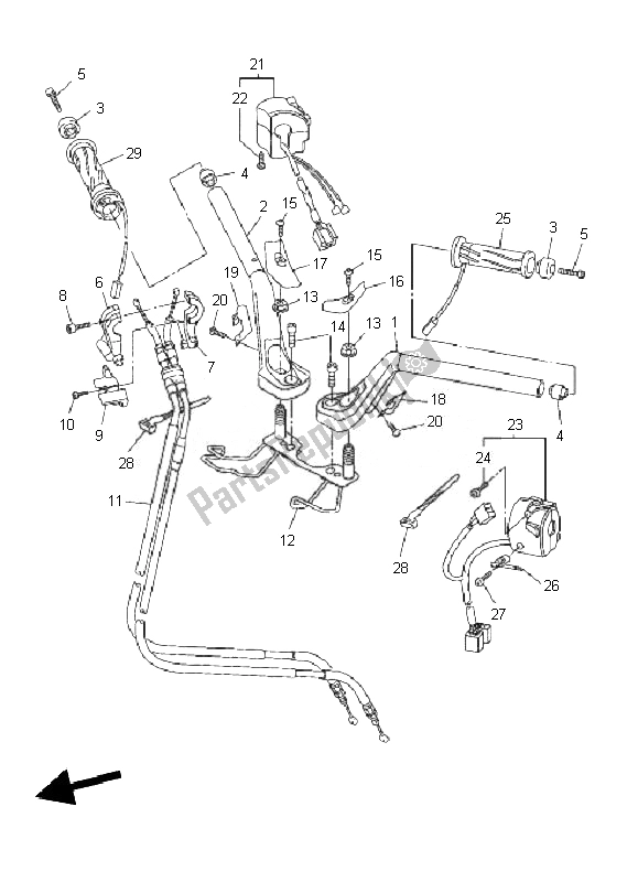 Wszystkie części do Uchwyt Kierownicy I Kabel Yamaha FJR 1300A 2010