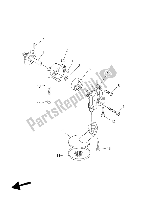 Tutte le parti per il Pompa Dell'olio del Yamaha FJR 1300A 2004