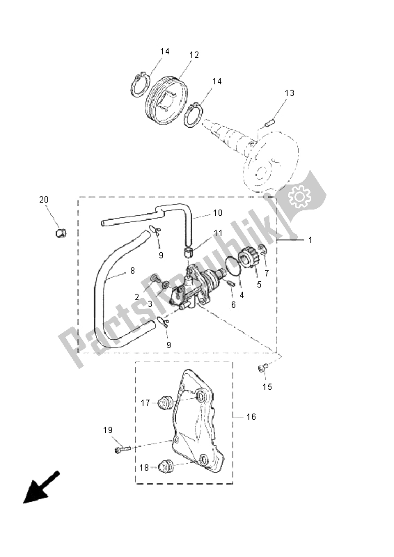 Tutte le parti per il Pompa Dell'olio del Yamaha YQ 50 Aerox 2009