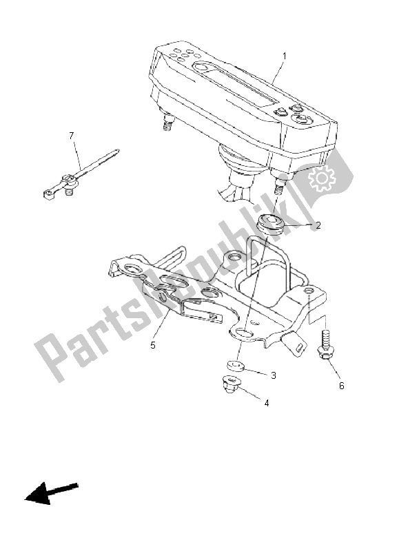 All parts for the Meter of the Yamaha WR 250R 2011