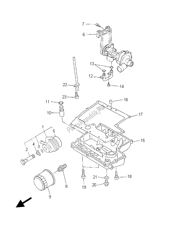 All parts for the Oil Cleaner of the Yamaha FZS 1000 S Fazer 2003