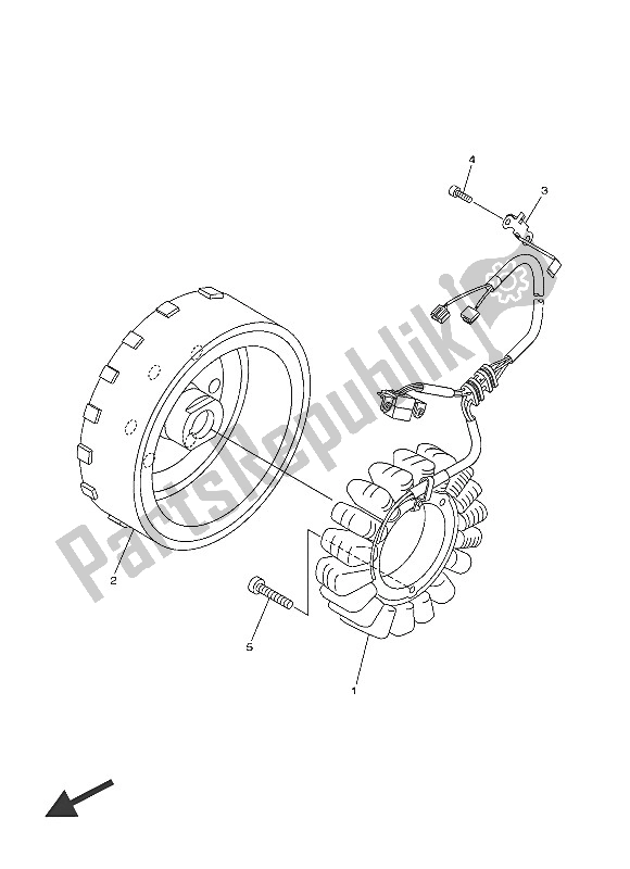 Todas las partes para Generador de Yamaha XVS 950 CU 2016