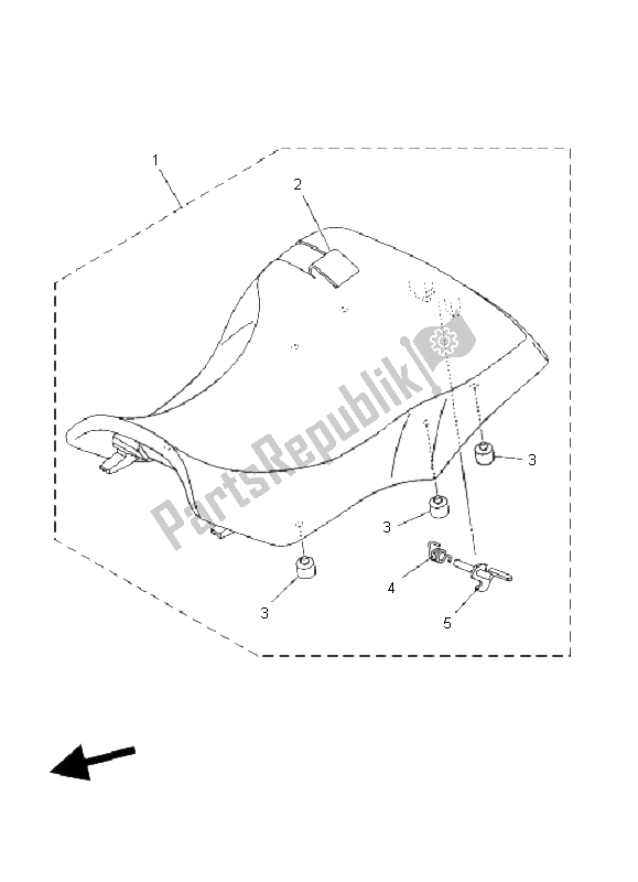 Wszystkie części do Siedzenie Yamaha YFM 450 FA Kodiak 4X4 2006