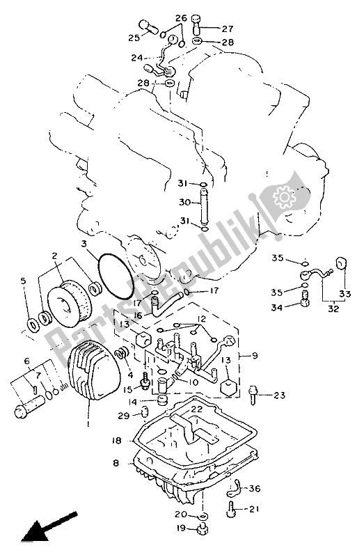 Toutes les pièces pour le Nettoyant Huile du Yamaha XVZ 12 TD Venture Royal 1300 1988