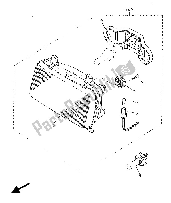 Todas las partes para Alternativo (faro) de Yamaha FZ 750 Genesis 1989